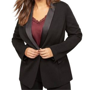 Lane Bryant Shaw-Collar Blazer with Satin Trim